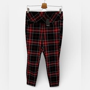 Torrid Red and Black Plaid Pull-On Pants